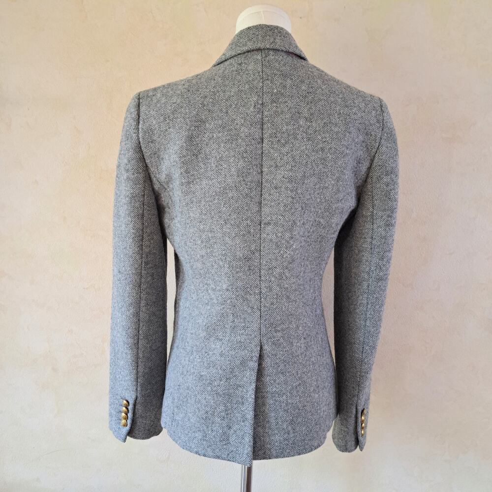 J. Crew Campbell Blazer Size 6 Gray Donegal Wool Classic Prep Academia - Picture 4 of 12